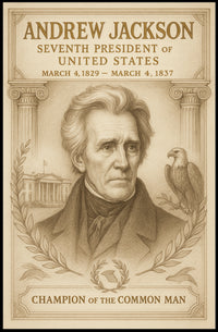 Andrew Jackson 7th President Sketch Poster Art Print Decor PosterGoat