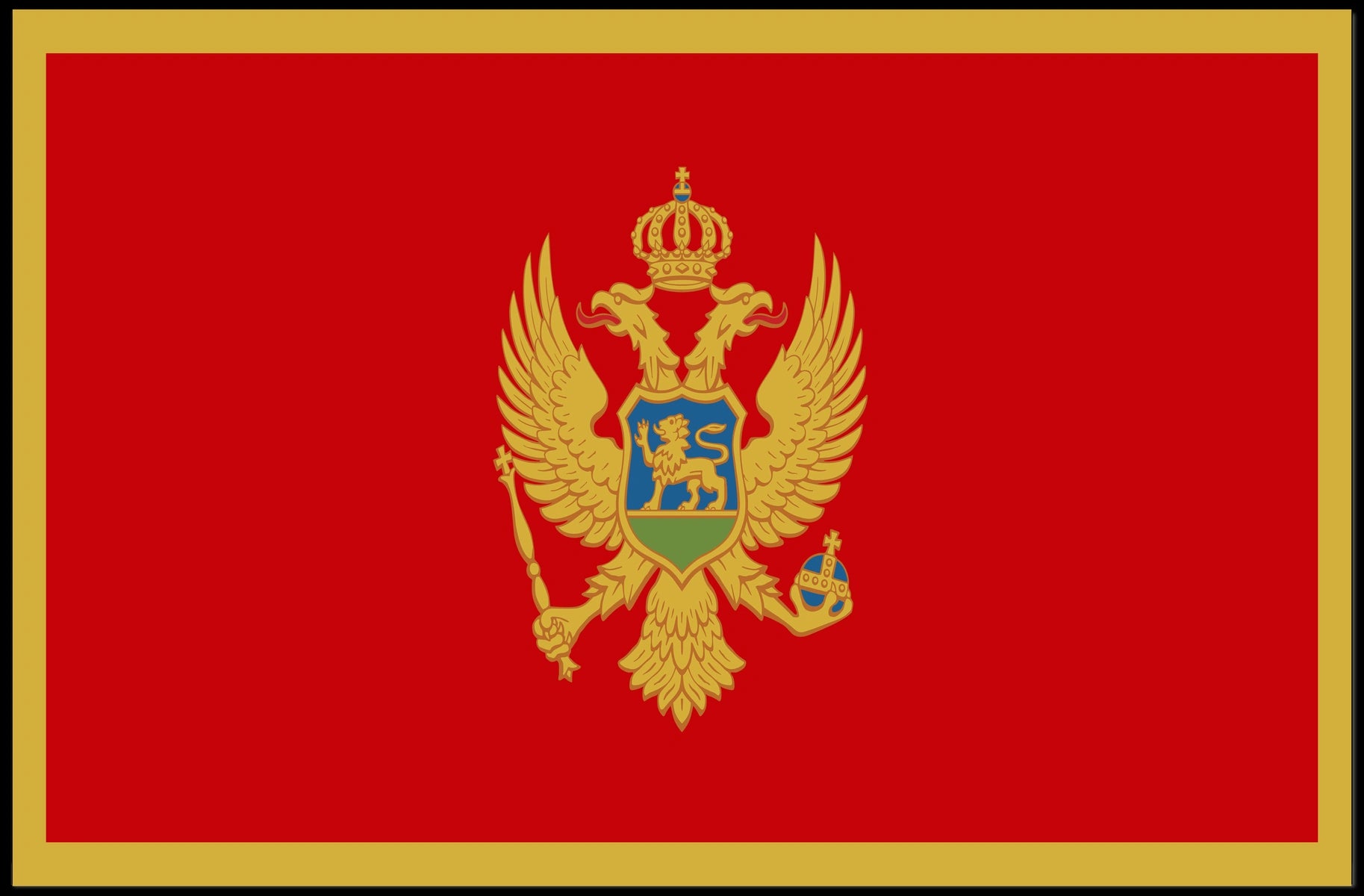Montenegro Flag Poster