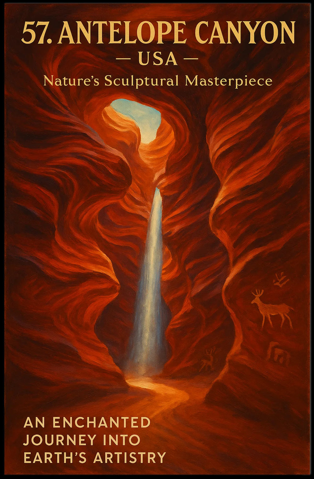 Antelope Canyon Enchanted Journey Art Poster