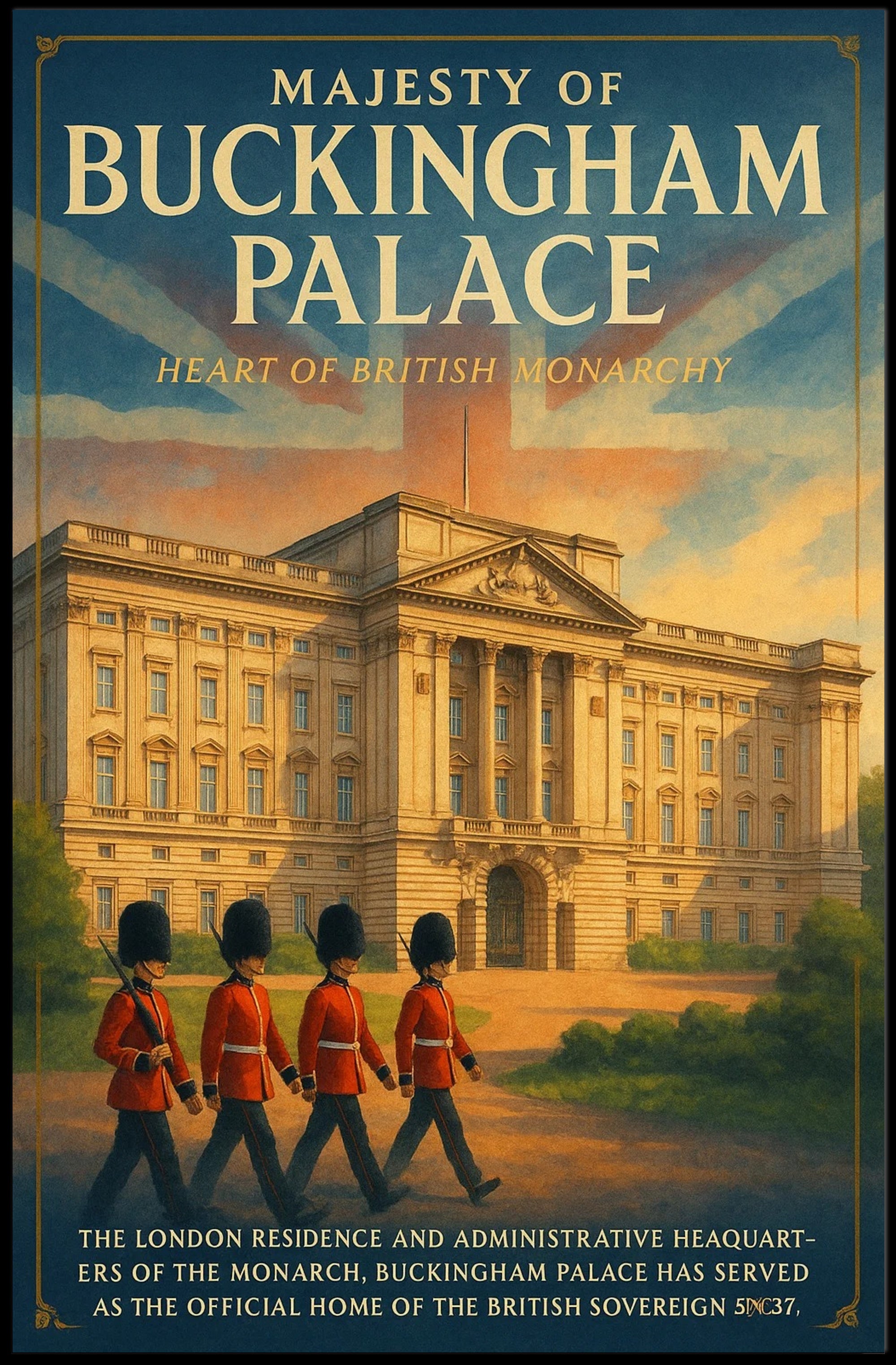 Majesty of Buckingham Palace Poster PosterGoat