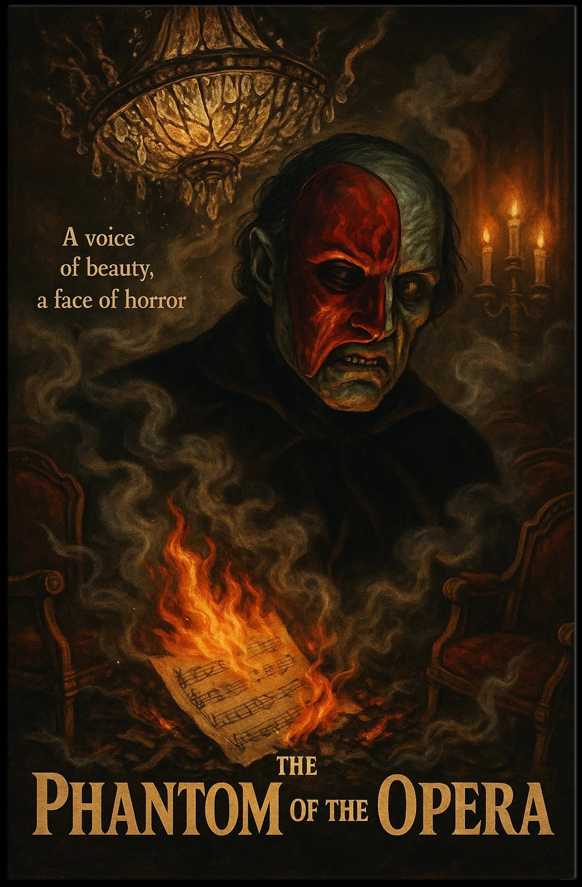 Phantom of the Opera Gothic Mystery Art Poster