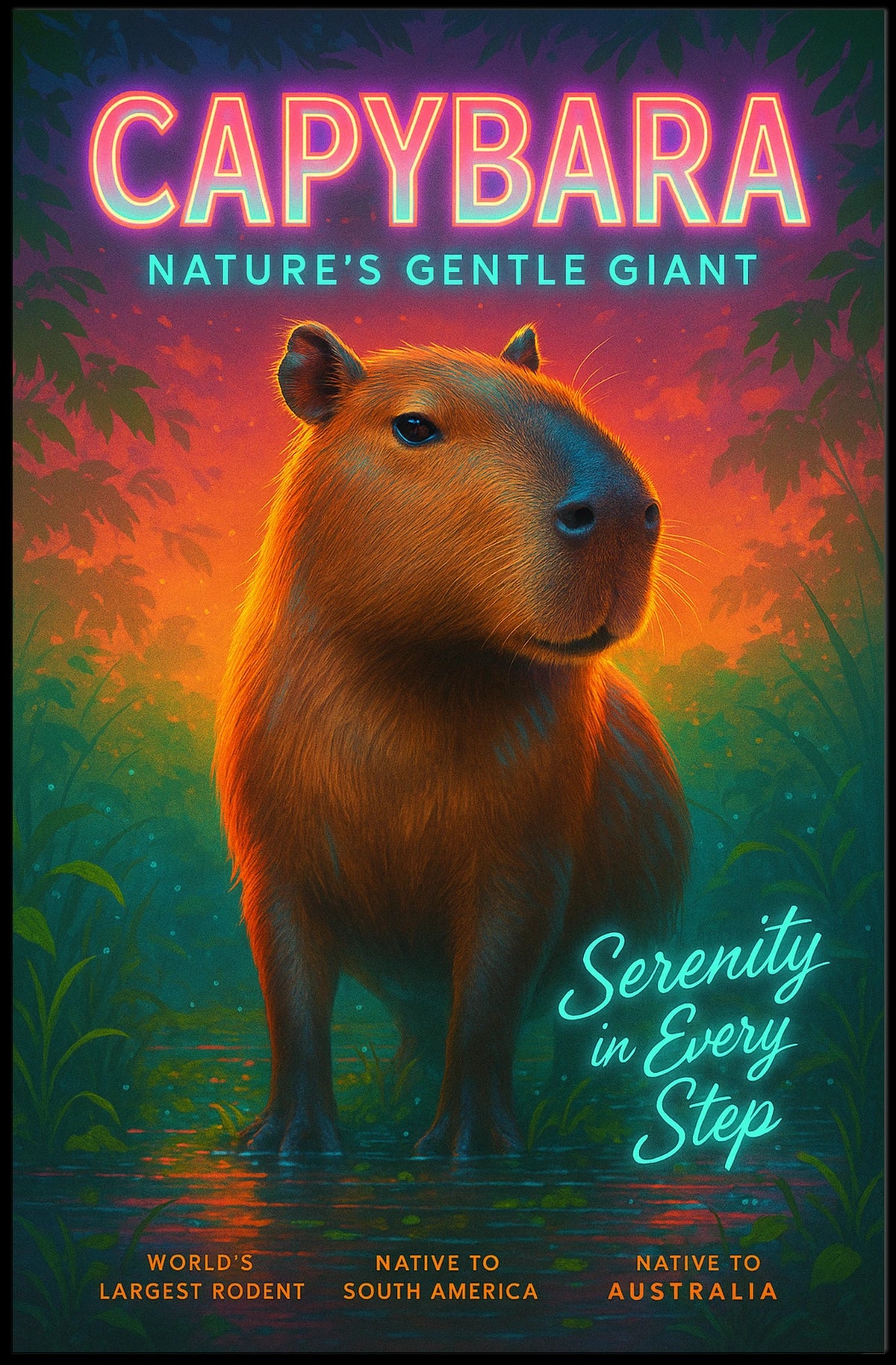Capybara Natures Gentle Giant Poster