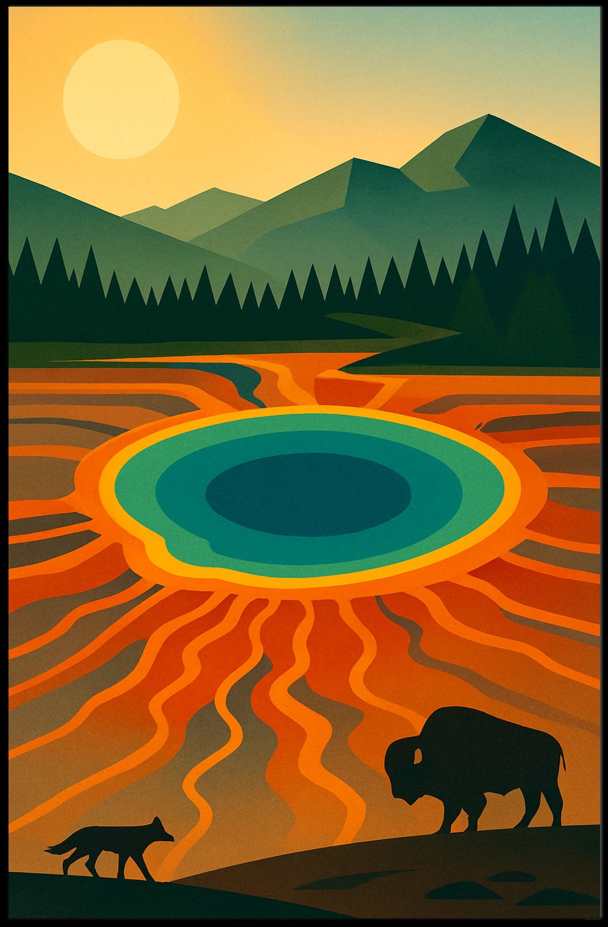 Yellowstone Serenity Poster