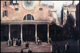 Historical City Scene Renaissance Plaza Urban or Cityscape Poster