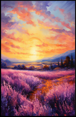 Lavender Sunset Poster