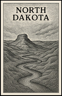 North Dakota Landscape Poster