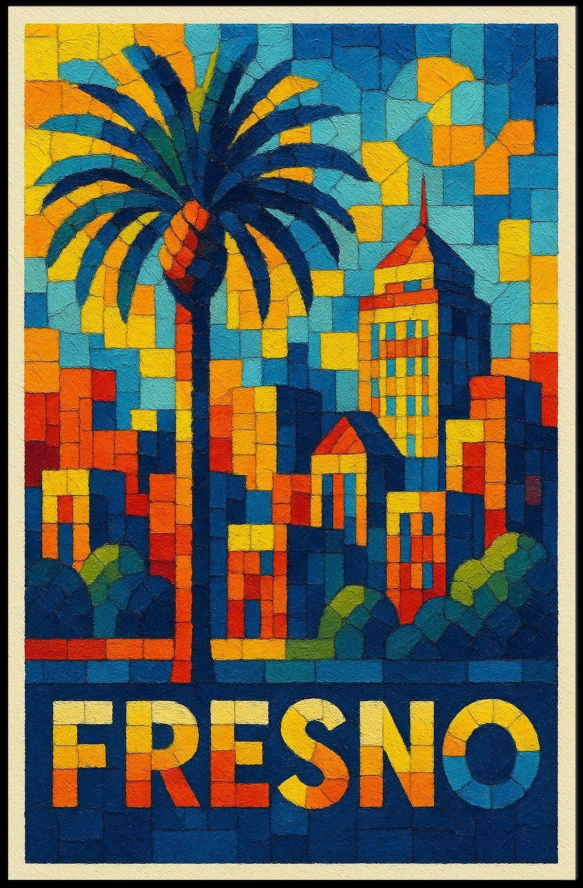 Vibrant Fresno Poster