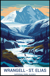 Wrangell–St. Elias Dawn Landscape National Park Poster