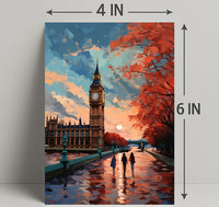 Autumn Stroll By Big Ben Poster PosterGoat