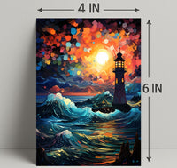 Lighthouse At Dusk Poster