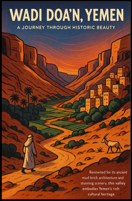 Wadi DoaN, Yemen A Journey Through Poster