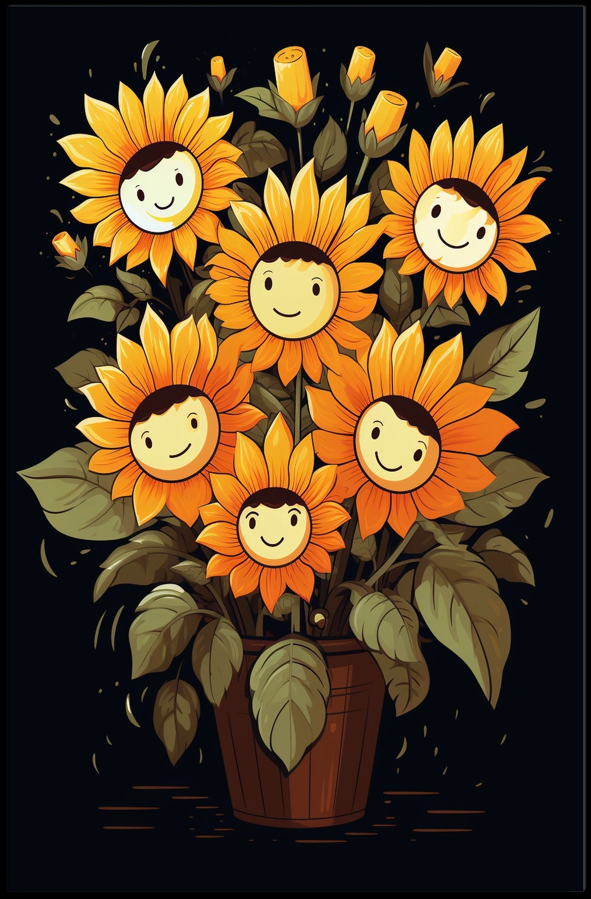 Sunflower Smiles Poster