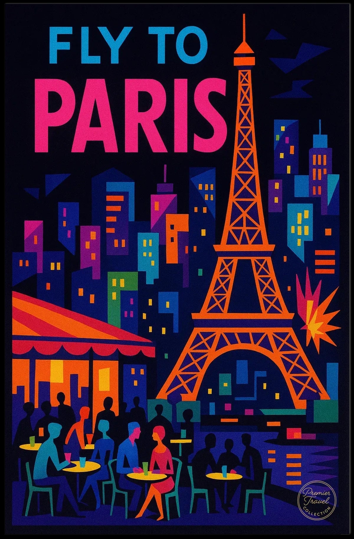 Fly to Paris Poster