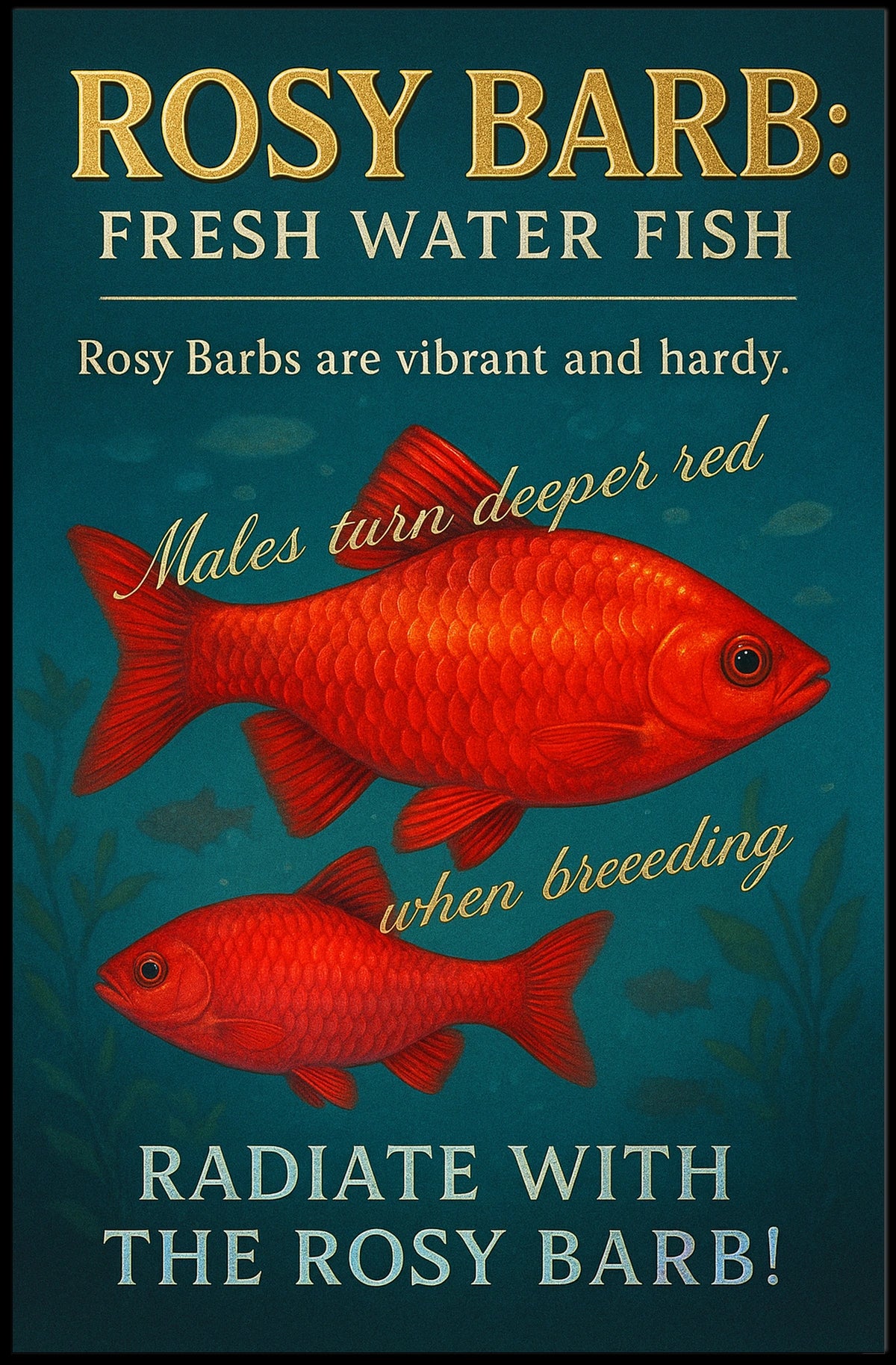 Radiate with the Rosy Barb Poster