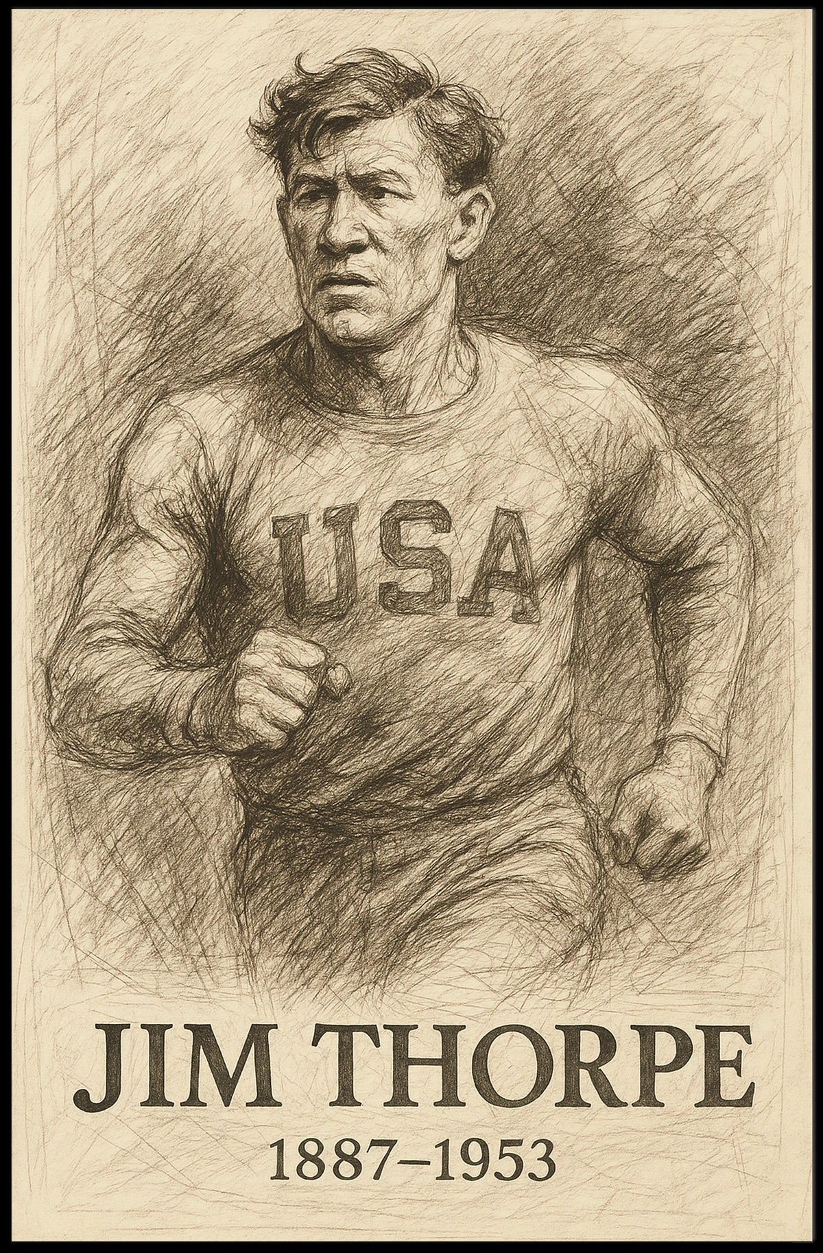 Jim Thorpe Tribute Poster