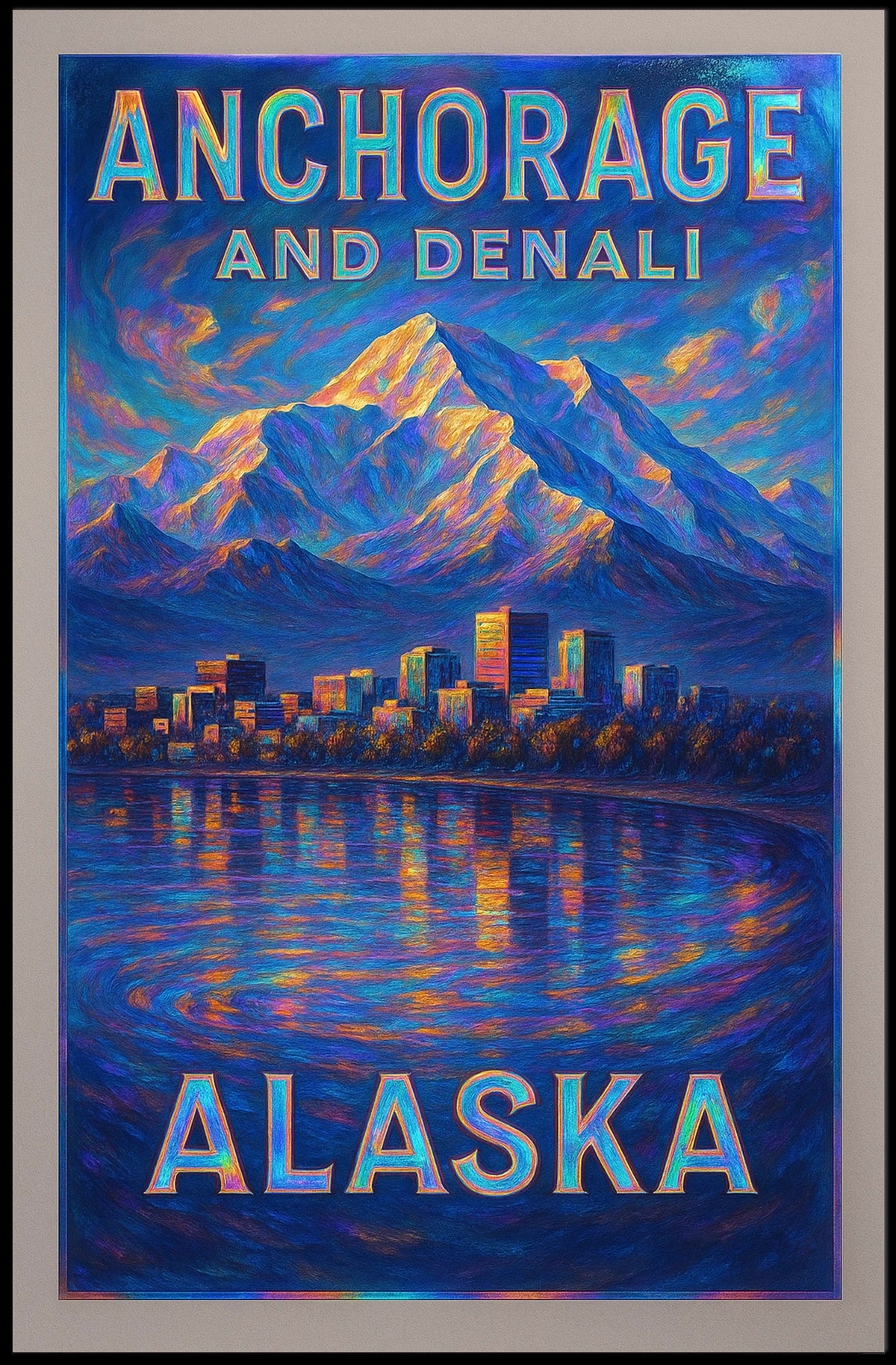 Anchorage And Denali Alaska Poster