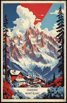 Chamonix-Mont-Blanc Scenic Travel Poster