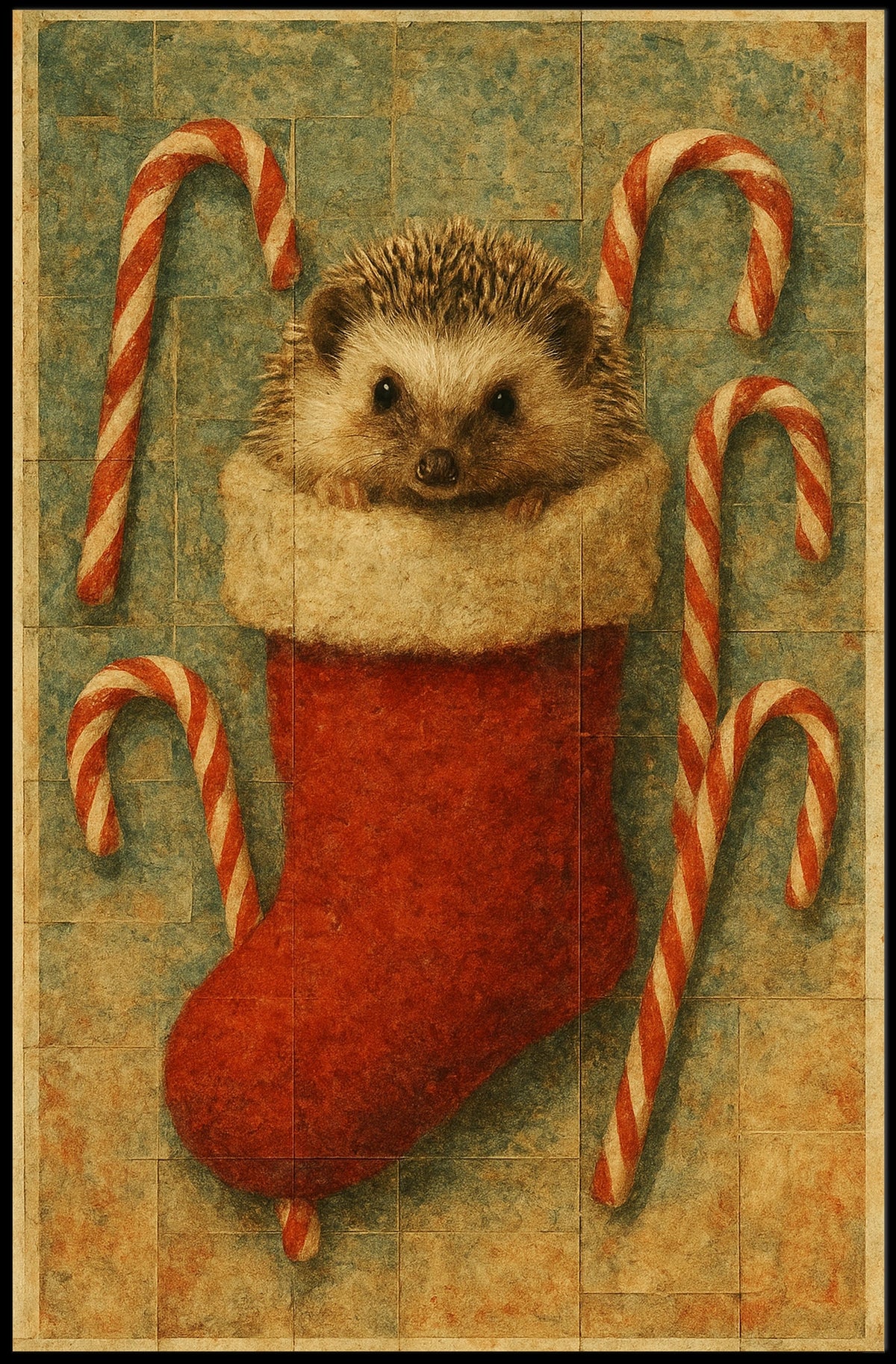 Holiday Hedgehog Delight Poster