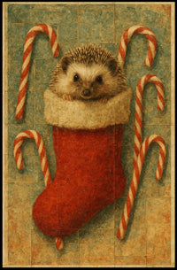 Holiday Hedgehog Delight Poster