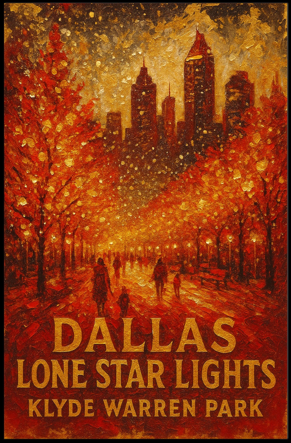 Dallas Lone Star Lights Poster
