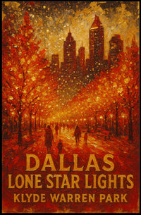 Dallas Lone Star Lights Poster