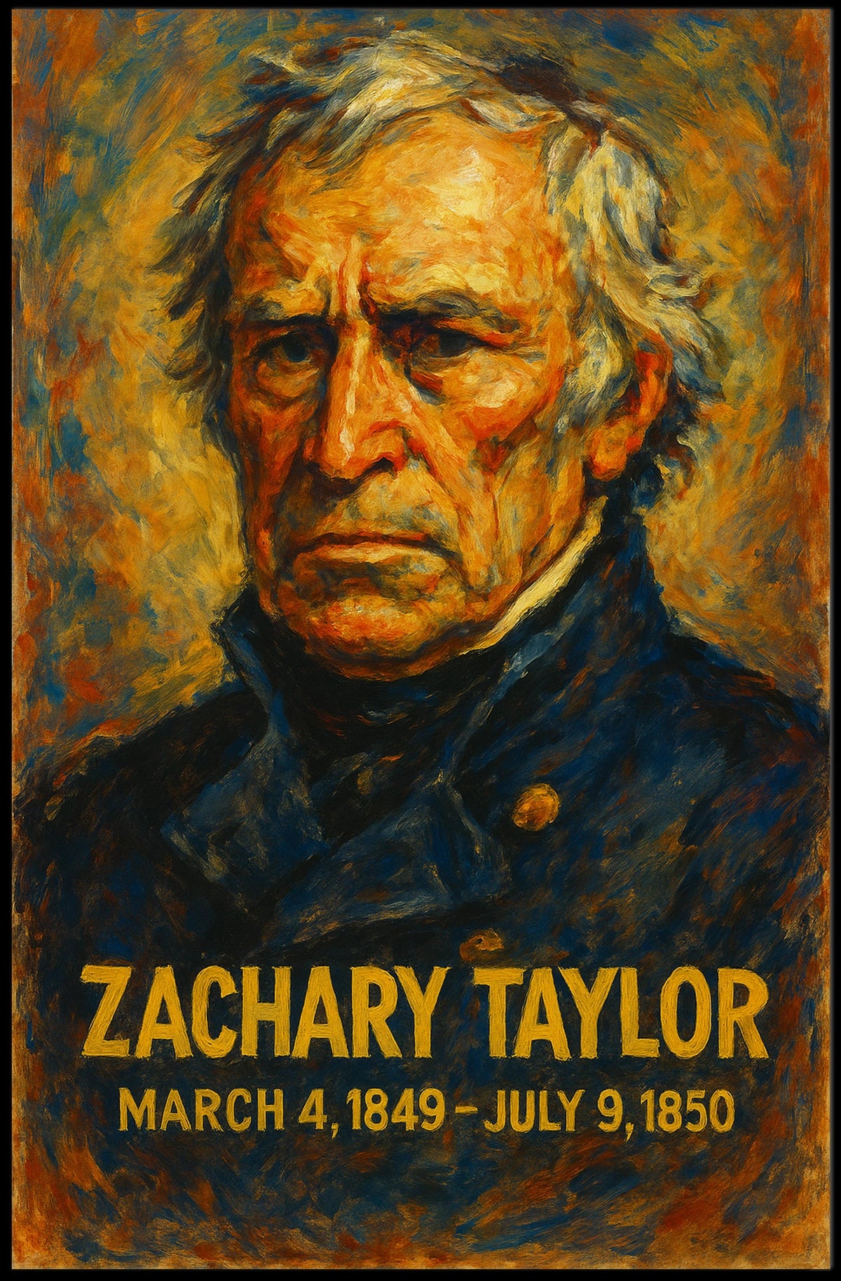 Zachary Taylor Presidential Portrait Poster