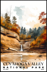 Cuyahoga Valley Watercolor Wall Art Poster
