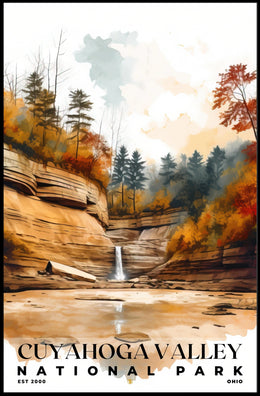 Cuyahoga Valley Watercolor Wall Art Poster