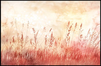 Serene Sunset Wildflower Watercolor Art Print