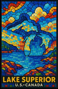 Lake Superior Mosaic Poster