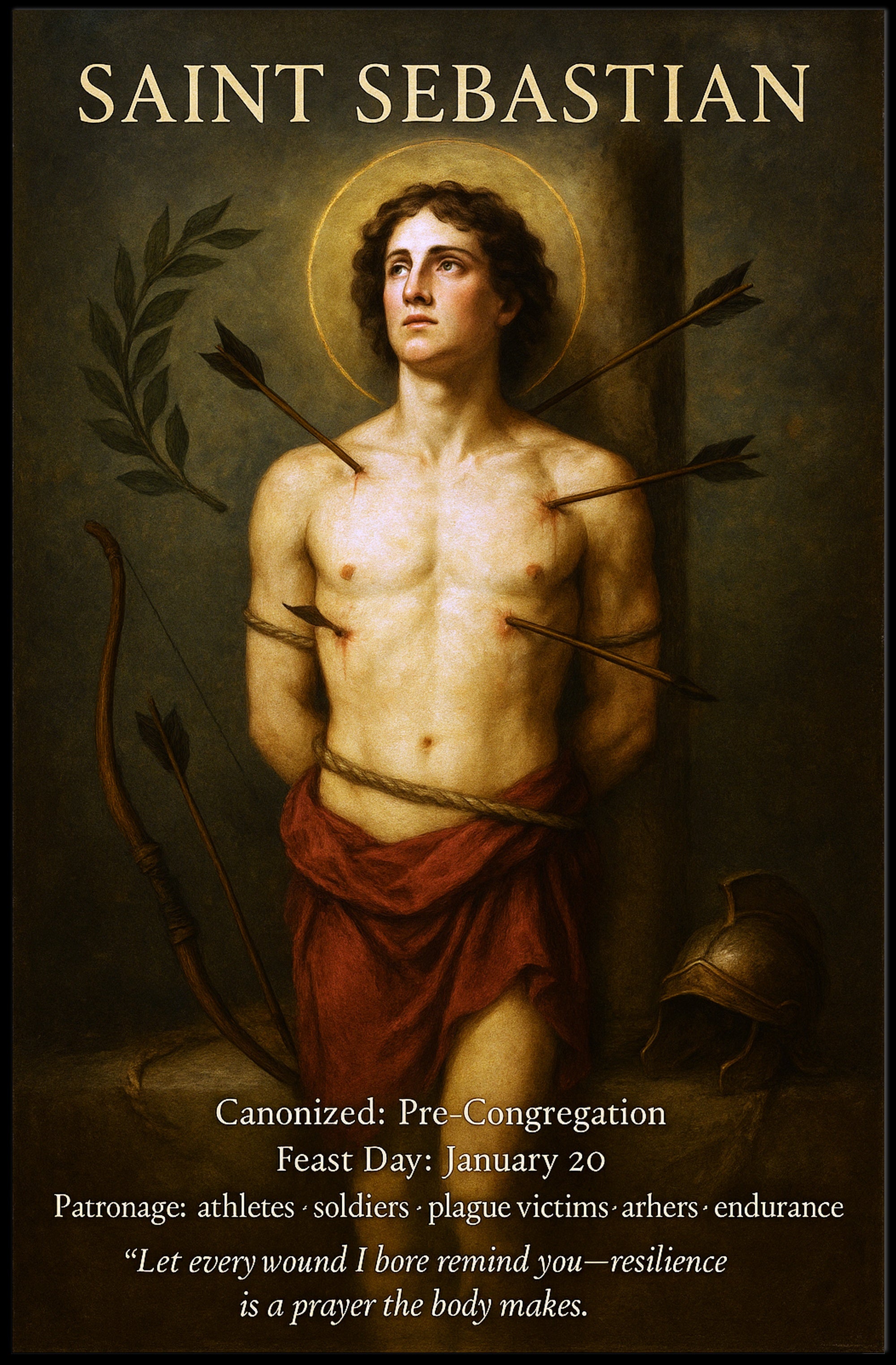Saint Sebastian Patron of Resilience Poster PosterGoat