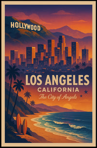 Los Angeles The City of Angels Poster