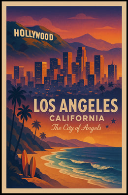 Los Angeles The City of Angels Poster