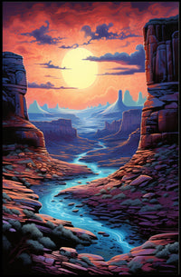 Desert Sunset Serenity Poster PosterGoat