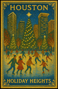 Houston Holiday Heights Poster