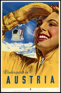 Austria Winter Sports Travel Poster PosterGoat
