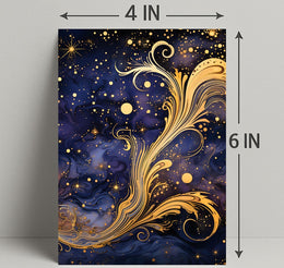 Cosmic Elegance: Art Nouveau Space or Astronomy Poster