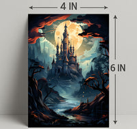 Enchanted Castle Under The Moon Poster