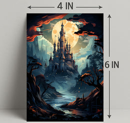Enchanted Castle Under The Moon Poster