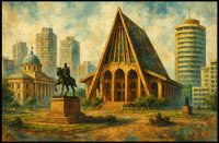 Urban Architectural Harmony Wanderlust Minimalist Poster