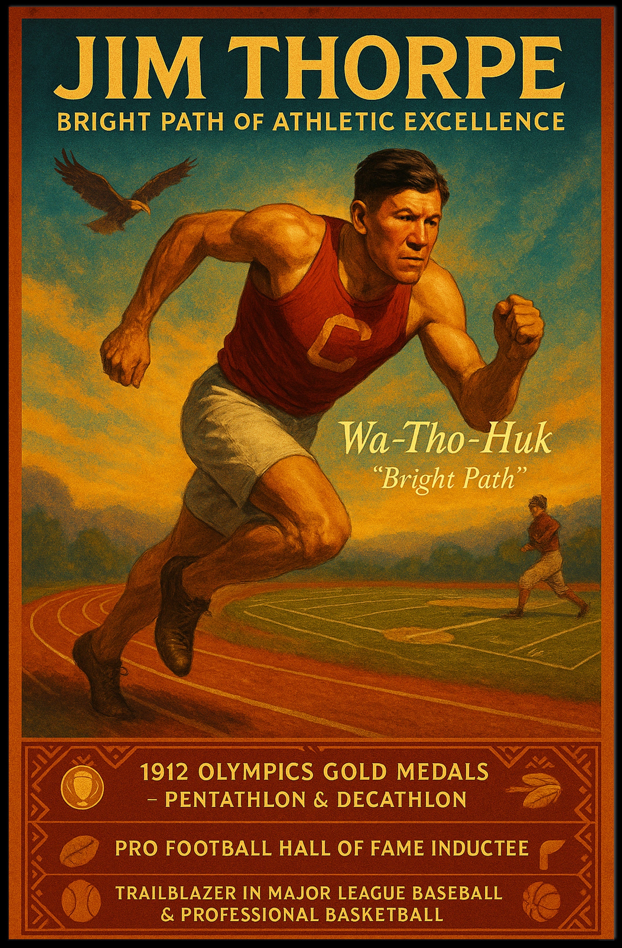 Jim Thorpe: A Legacy of Athletic Prowess Poster