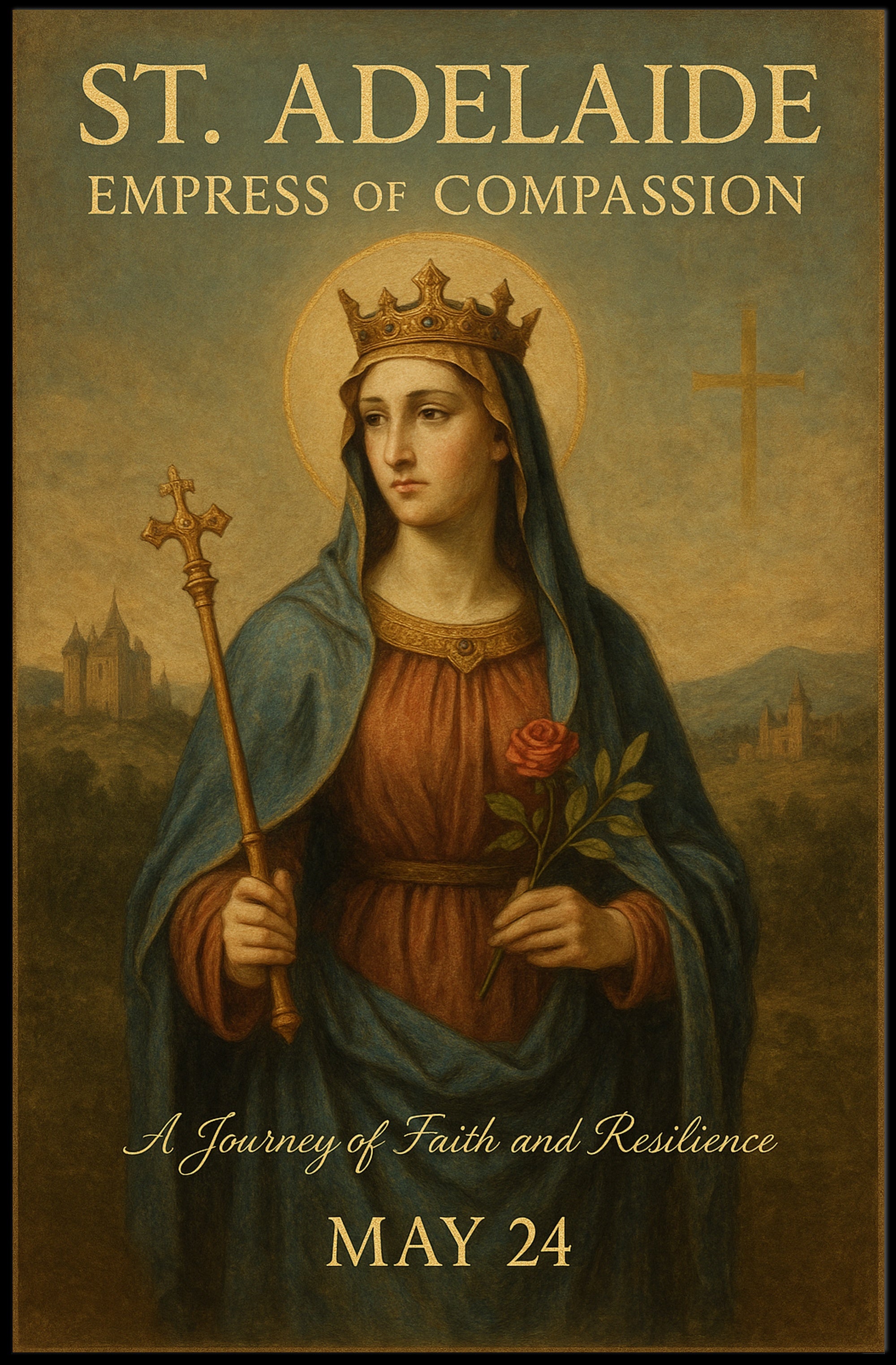 St. Adelaide Empress of Compassion Poster PosterGoat