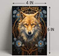 Majestic Wolf Portrait Poster PosterGoat