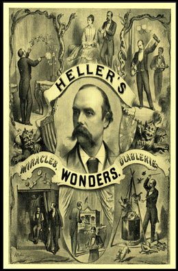 Heller's Wonders Vintage Magic Illusion Cultural Heritage Poster