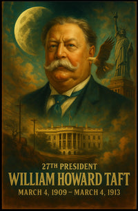 Taft Presidential Neoclassical Realism Vintage Portrait Timeless Patriot Heritage Poster