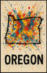 Oregon Art Splash Poster