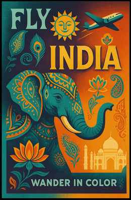 Fly India Wander In Color Poster
