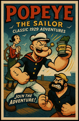 Popeye the Sailor Classic 1929 Adventures Poster