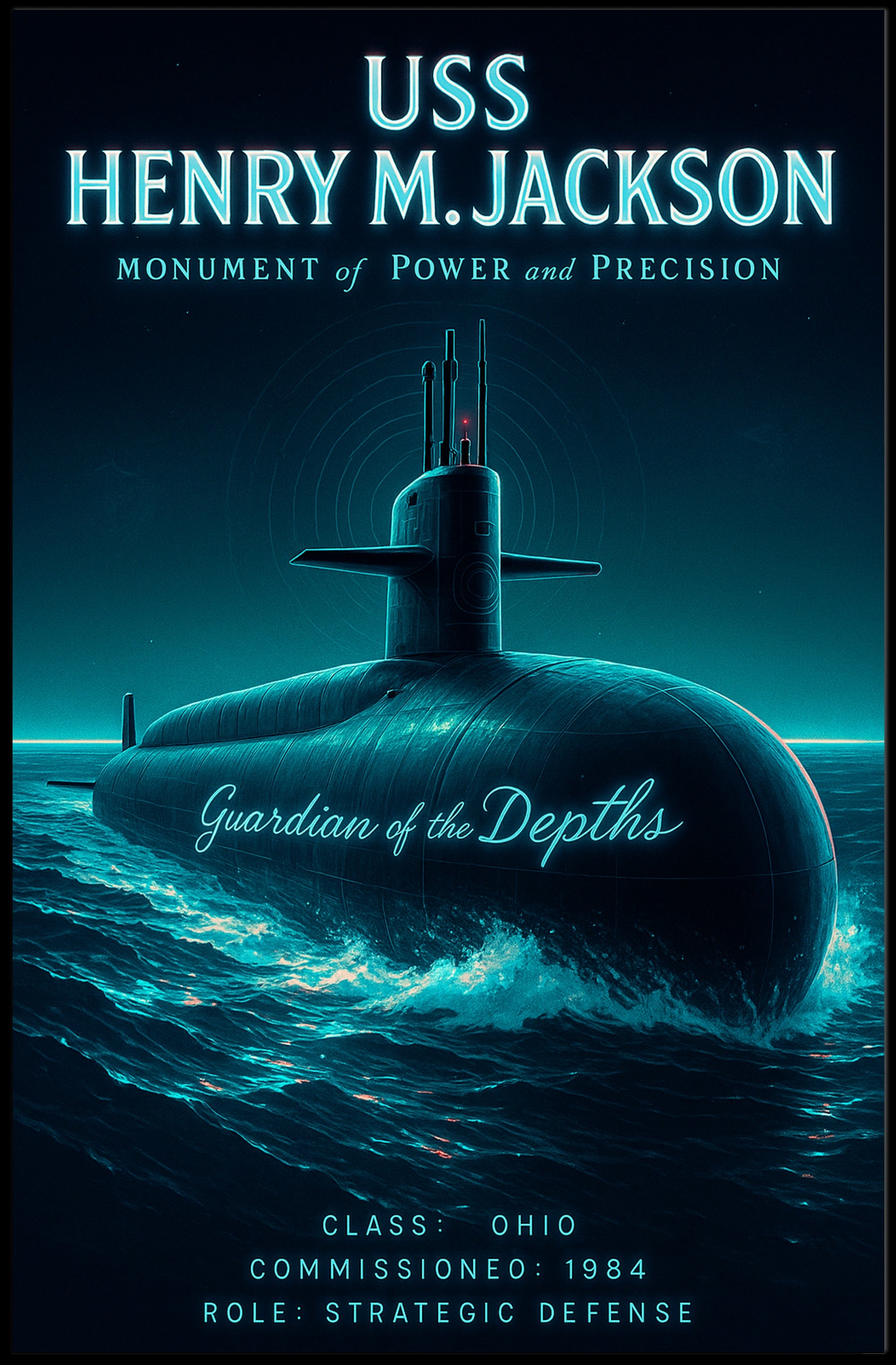 USS Henry M. Jackson Monument of Power and Precision Poster