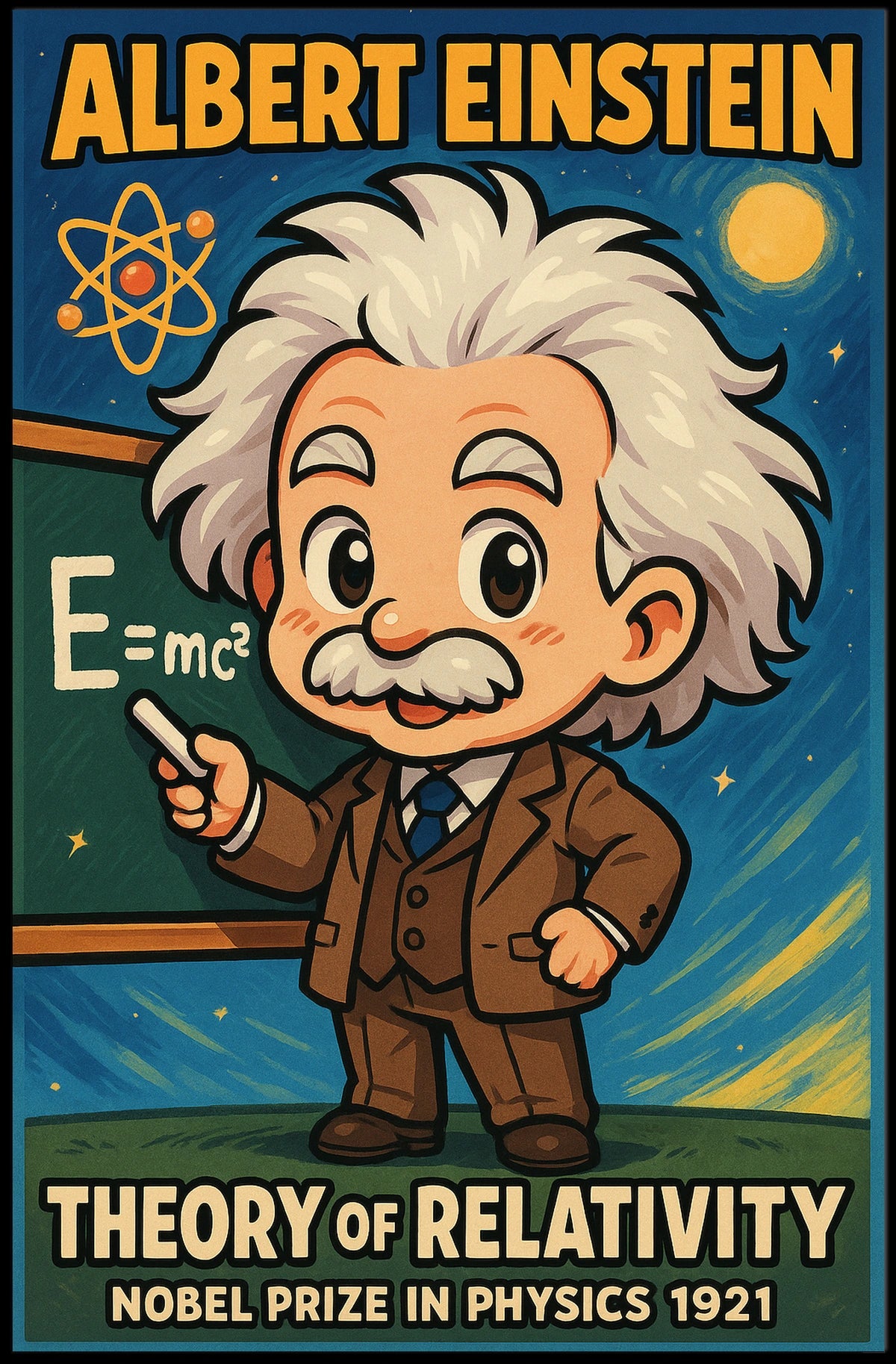 Albert Einstein Relativity Vintage Collectors Poster